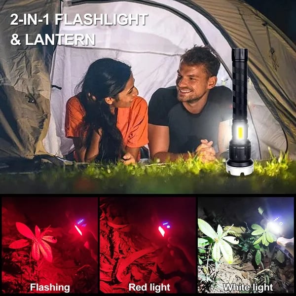 🎁Last Day Promotion- SAVE 40%🏠LED Rechargeable Tactical Laser Flashlight-Buy 2 Free Shipping