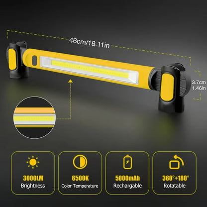 🔥LAST DAY ONLY 60% OFF - 🔦3000LM Work Light Flashlight with Magnetic Base & Hanging Hooks